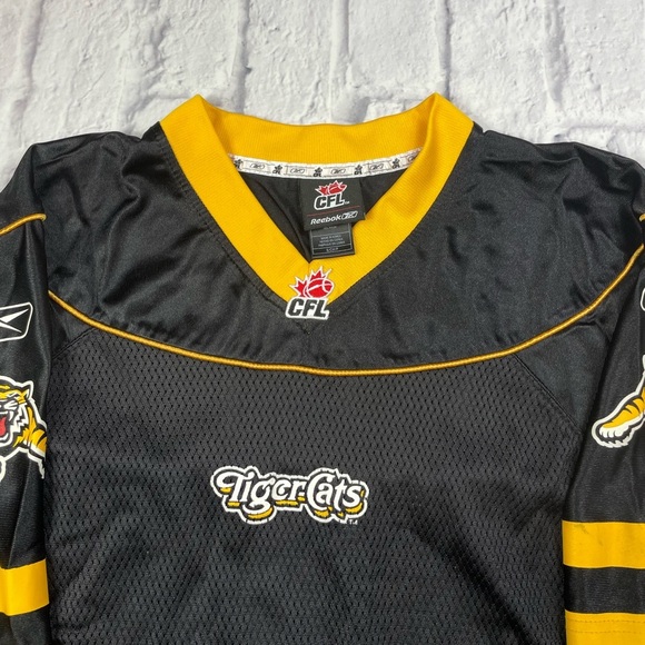Hamilton Tiger Cats CFL Black & Gold Reebok Y2K Nylon Football Jersey Sz S - Picture 5 of 9